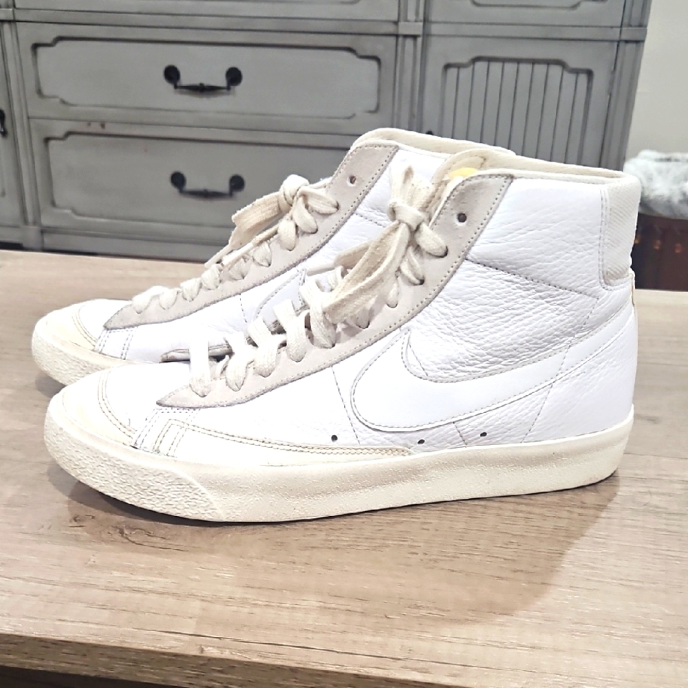 Nike Blazer Mid Vintage '77 White High-Top Sneakers 7.5